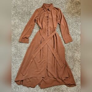 Brown Button-Up Dress